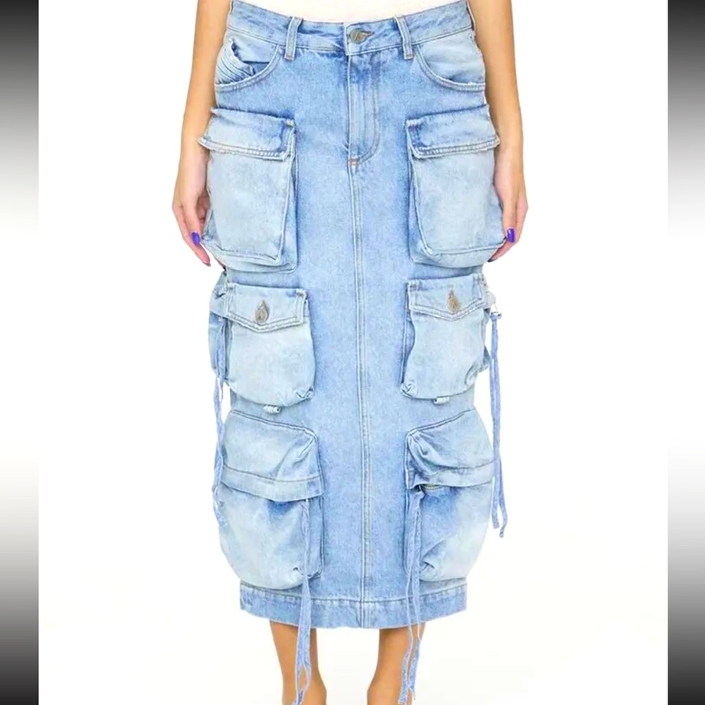 Women’s Denim cargo skirt